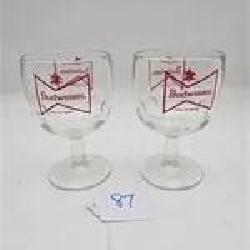 Vintage Budweiser Beer Goblets