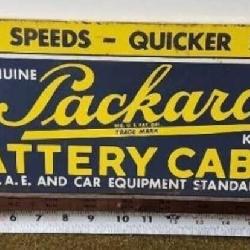 Packard Battery  Cables Metal Sign