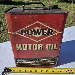 Power motor oil metal can