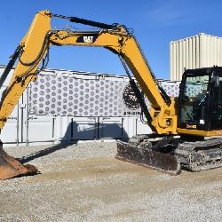 2018 Cat 308E2 CR excavator, 3,542 Hrs, Steel tracks with rubber bolt on pads