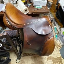 Custom Made Black Forest 17” English Saddle and Horse Tack