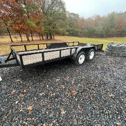 16’ Flatbed Trailer Double Axle