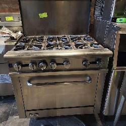 6 BURNER GAS STOVE WITH OVEN