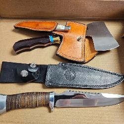 Custom knives and axe