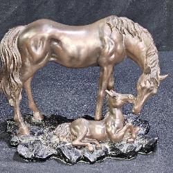 Mare & Foal Statue