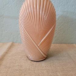 Peach Art Deco Glassware Vase