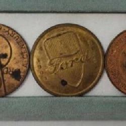 4-1933-34 Worlds Fair Tokens and 1 Trial Piece