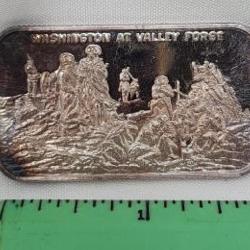 1973 1oz of .999 Fine Silver Bar.  Valley Forge