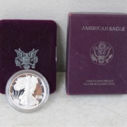 1987 American Eagle 1oz Sivler Case & Box