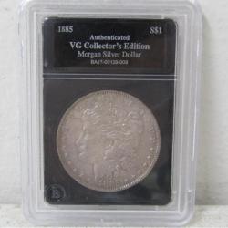 1885 Morgan Silver Dollar VG Collectors Edition