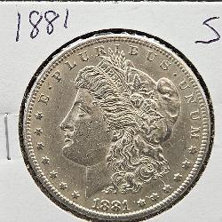 1881 S Morgan Silver Dollar Coin