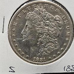 1881 S Morgan Silver Dollar