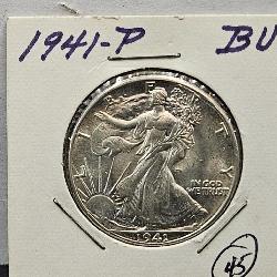 1941 Walking Liberty Silver Half Dollar