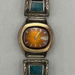 Seiko Watch w/ Sterling Silver & Turquoise Band