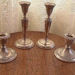 Sterling Silver Candlestick Holders