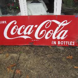 Vintage Coca Cola Sign Panel, 24 in. x 67.5 in.