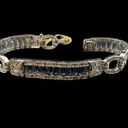 PLATINUM MAJESTIC SAPPHIRE AND DIAMOND BRACELET