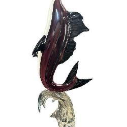 LARGE LUIGI MELLARA MURANO AMETHYST SAILFISH