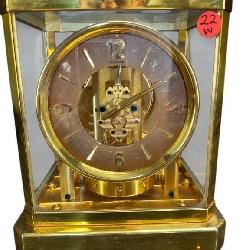 LECOULTRE ATMOS BRASS AND GLASS CLOCK