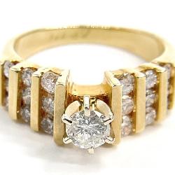 14K Yellow Gold Diamond Engagement Ring