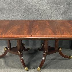 Henkel Harris Banded Mahogany Dining Table