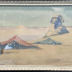 Giovanni Barbaro, Antique Desert Scene Painting