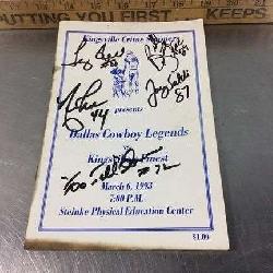 Dallas Cowboys Legends Signed Game Booklet