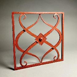 Iron Architectural Window Grille Early 20th C.