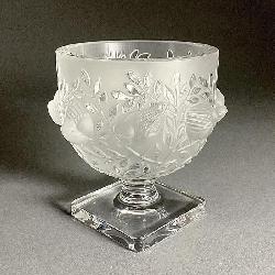 Lalique Elisabeth Crystal Flower Vase 1961