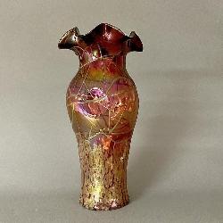 Pallme-Konig Bohemian Cranberry Art Glass Vase