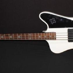 Gibson White Epiphone 4 String Bass Guitar w/ Case