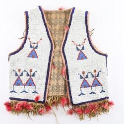 Sioux Fully Beaded Vest.