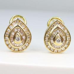 Beautiful Pear Shape Diamond Earrings