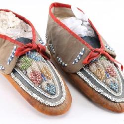 Pair of Iroquois Beaded Moccasins.