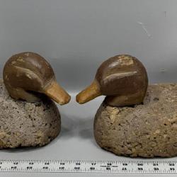 Vintage wooden and cork ducks