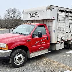 Ford F-550 livestock truck w/14' Eby body, 7.3 Diesel