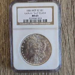 1886-P Morgan Dollar: NGC MS63