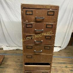 EARLY WOODEN FILE CABINET