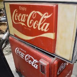 Coca-Cola Sign and Drink Box