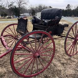 Vintage Horse-Drawn Buggy Carriage