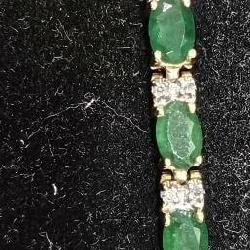 14KT Gold & Jade Tennis Bracelet