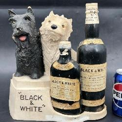 Buchanan's Black & White Scotch Whisky Dogs Figure