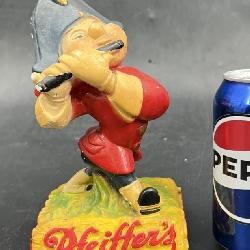 Vntg Pfeiffer Brewing Patriot Flute Player Statue