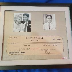 1945 Rudy Vallee Signed Personal Check