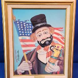 Red Skelton Old Glory Limited Edition and Signed Clown Painting