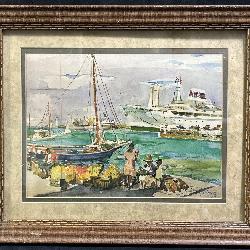 Cecile Johnson Watercolor Print #2 Framed