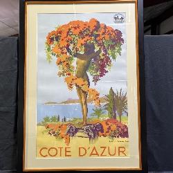 VTG '35 Julien Lacaze Cote D'Azur Color Print