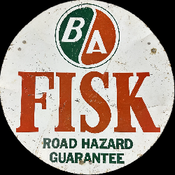 BA Fisk Road Hazard Guarantee Single Sided Painte Metal 18