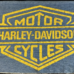 Harley Davidson Motorcycles Original Denim Dealer Advertising Banner Sign 