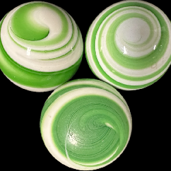 Lot 3 Original 1930s Green & White Swirl Automotive Shiftknobs